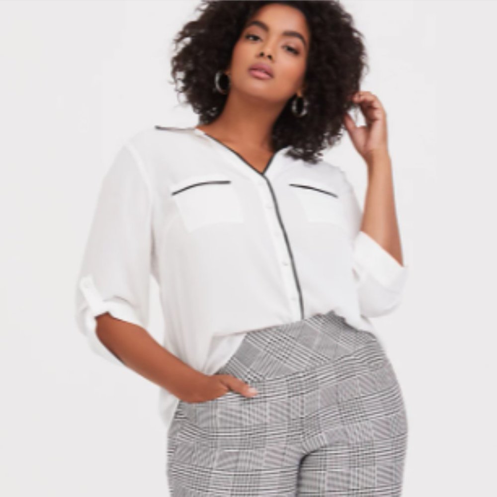 Georgette Button Front Blouse(New w/o Tags)